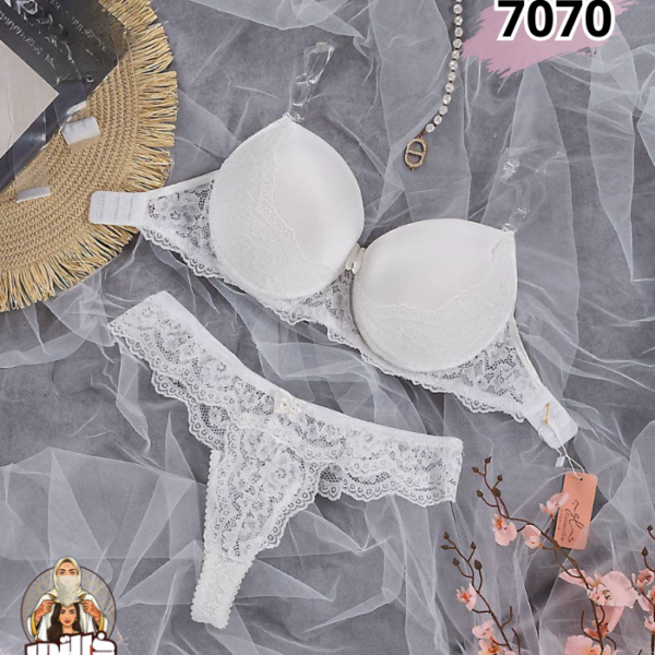 Ensemble lingerie blanche dos ouvert mariage Algérie