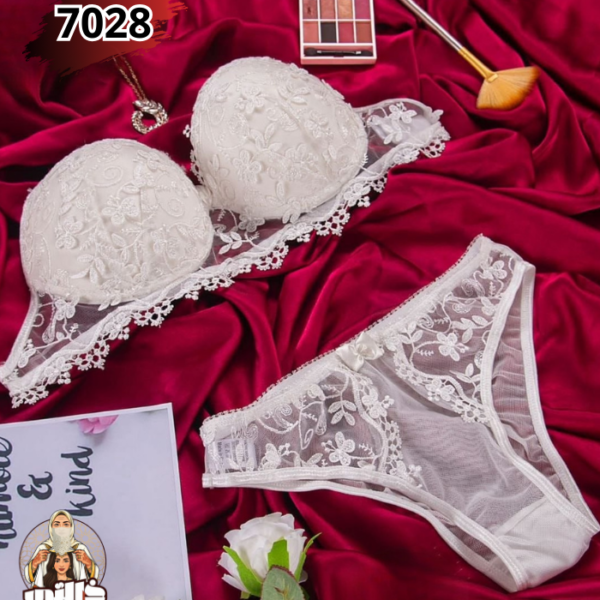 Ensemble bride dos transparent dentelle blanc Algérie