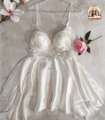 nuisette blanche tendance 2026 أنيقة وناعمة لجهاز العروسة