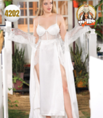 Déshabillé blanc de mariage pour la mariée algérienne